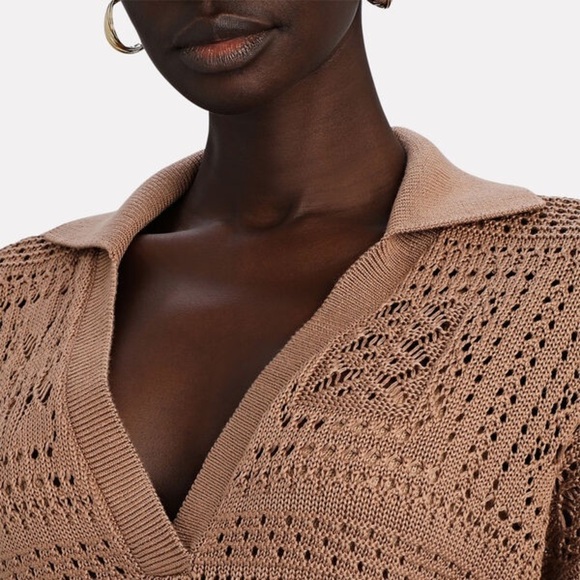 INTERMIX
Suki Pointelle Knit Polo Sweater - Picture 6 of 9